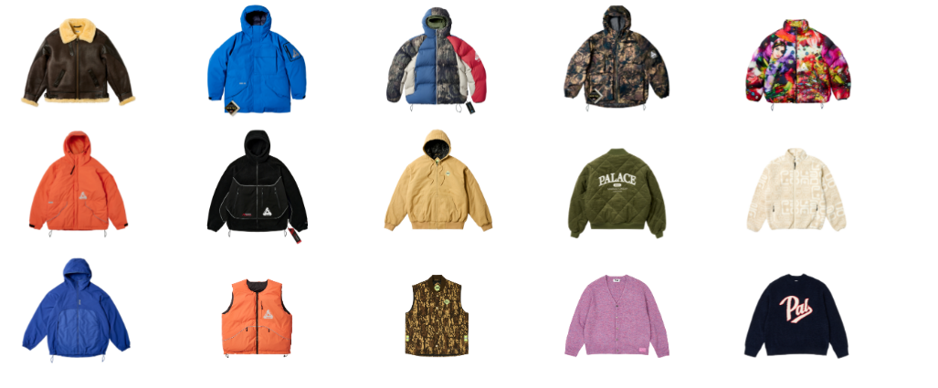 Palace Winter 2023 Preview: Patchwork Puffer Jackets, Stylish